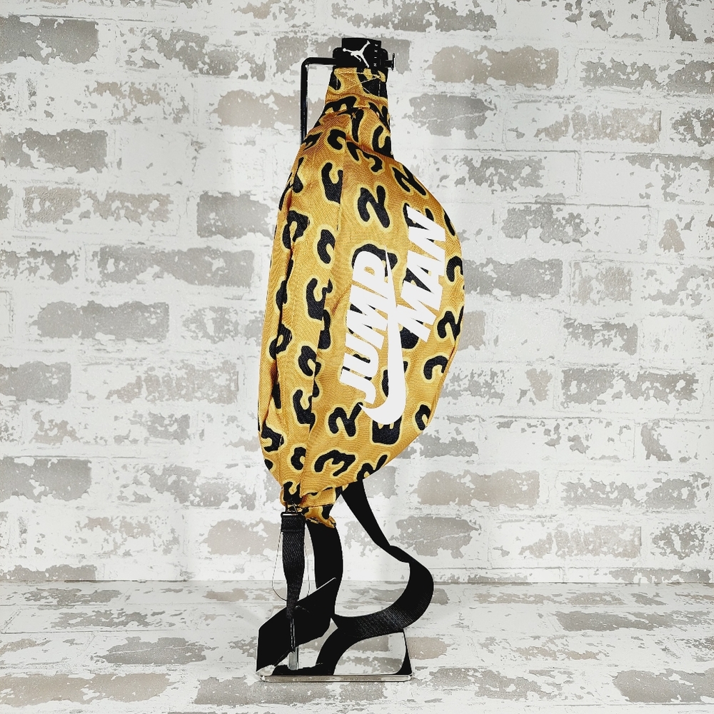 NEW Jordan MVP Jump Man Leopard Print Waist Crossbody Bag